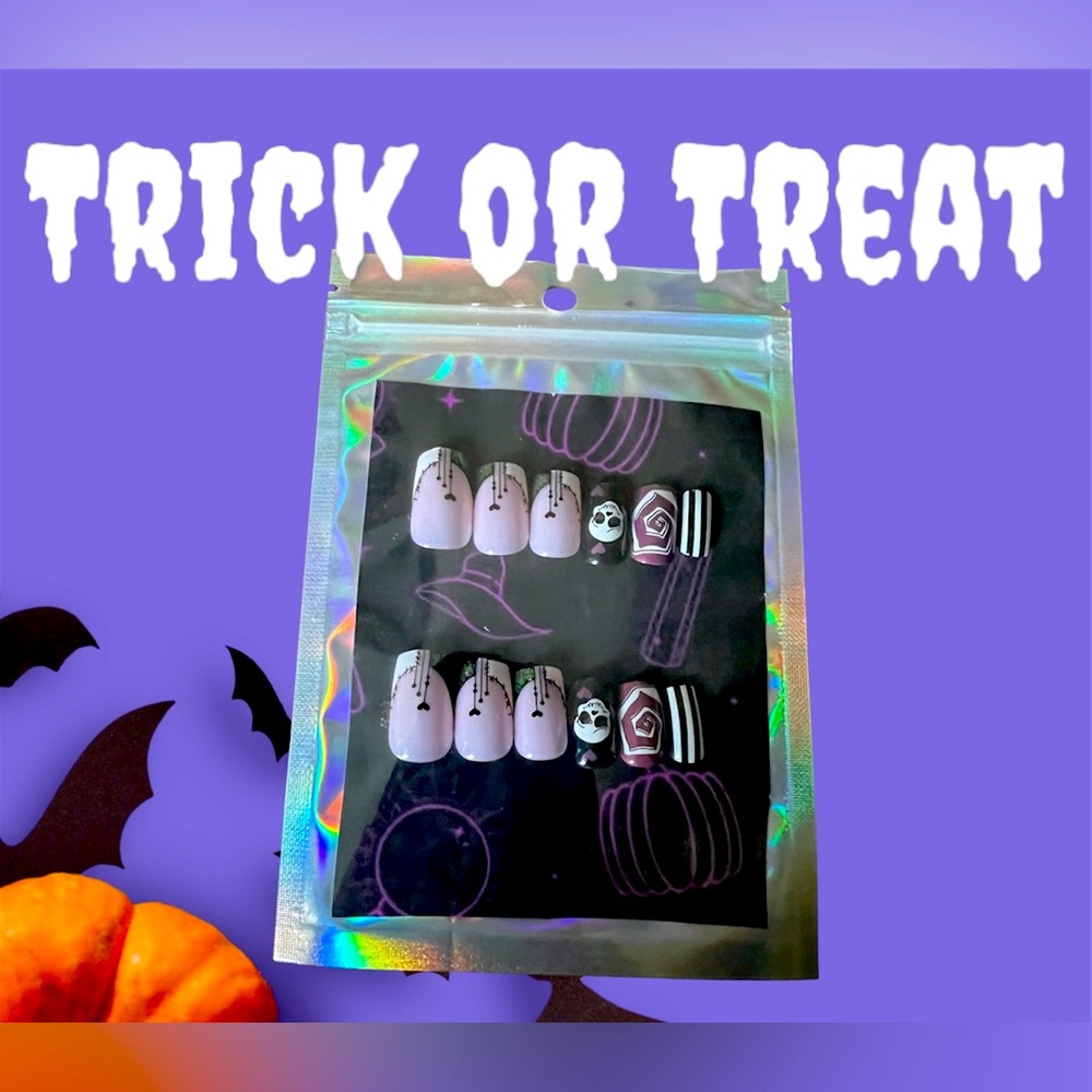 Halloween press on nails 🖤👻🎃💀